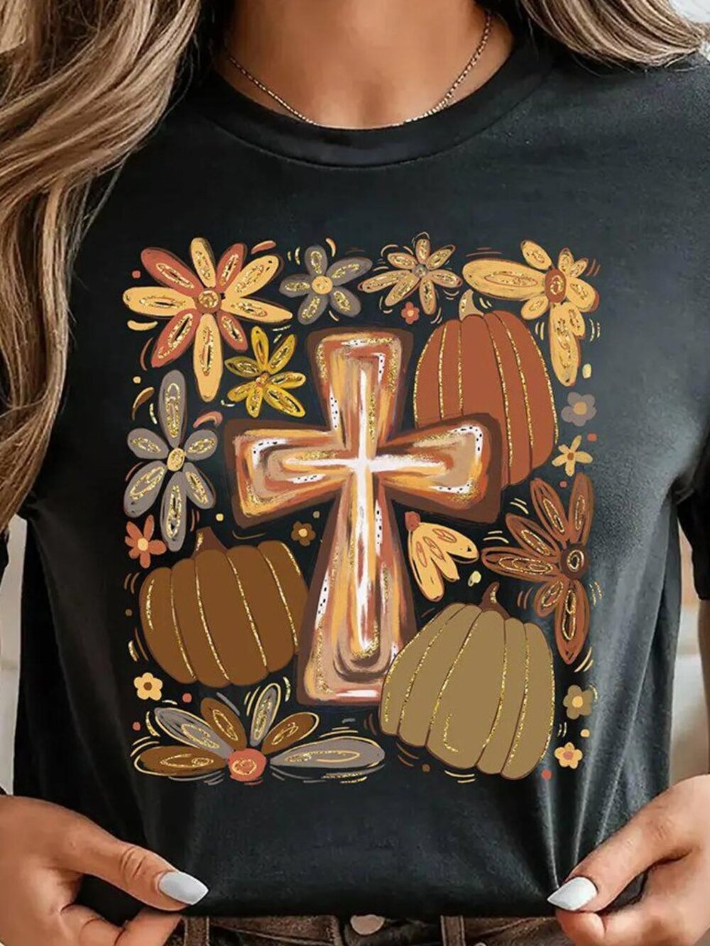 Fall Blessings T-Shirt, Autumn Christian Faith Tee